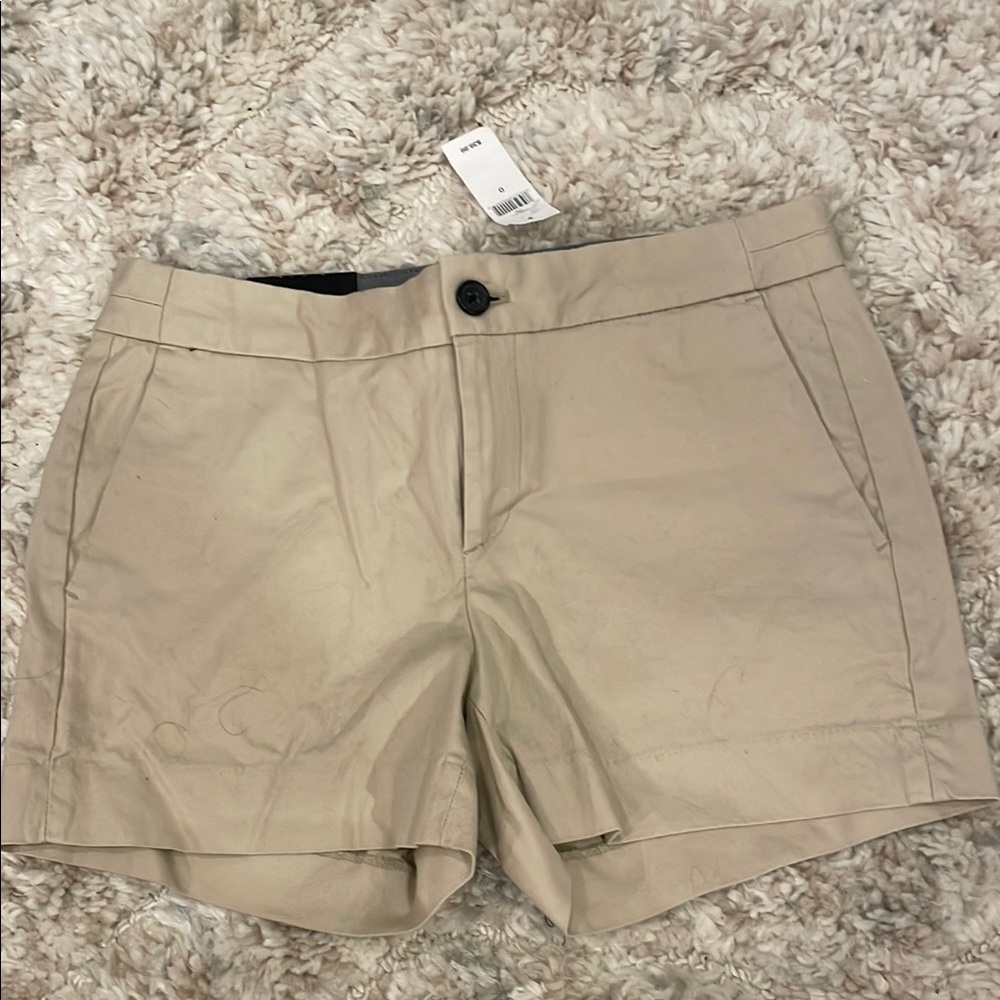 Banana Republic Tan Bermuda Shorts Tailored Cotton Blend